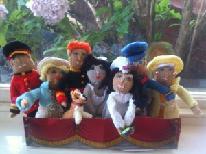Royal Wedding scene as knitted by Lucy Dillon's knit-tastic mother, Pat